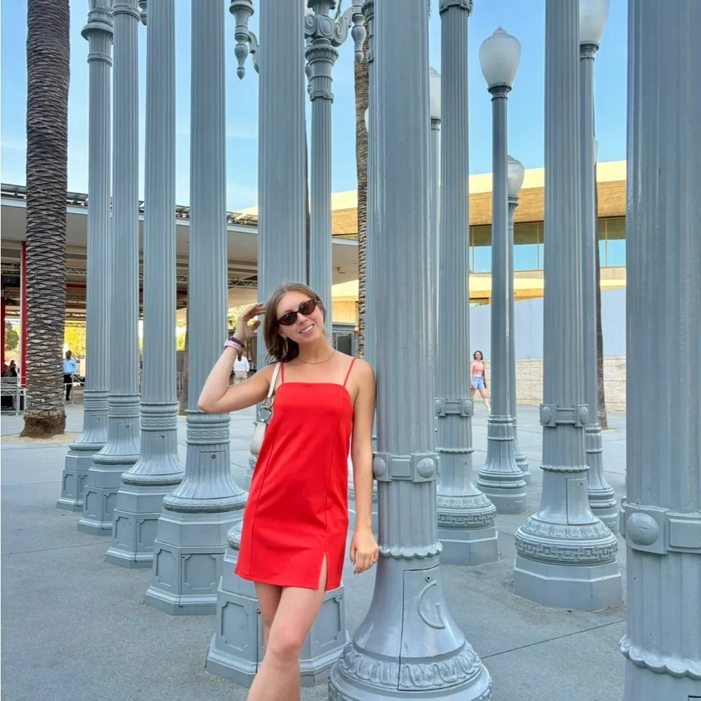 Red Mini Dress - Picture 1 of 4